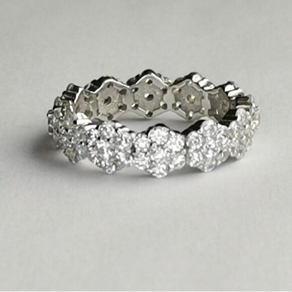 Forget me Not eternity band CZ in Sterling Silver 🆕 - Picture 5 of 7